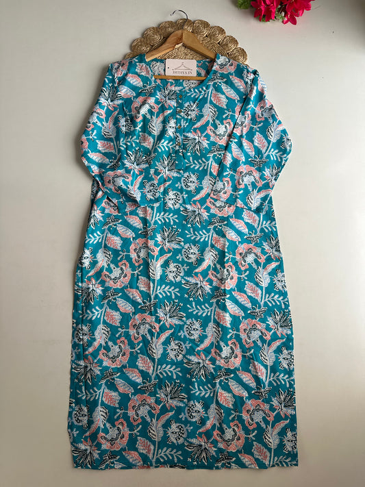 D652-Cotton straight Kurti