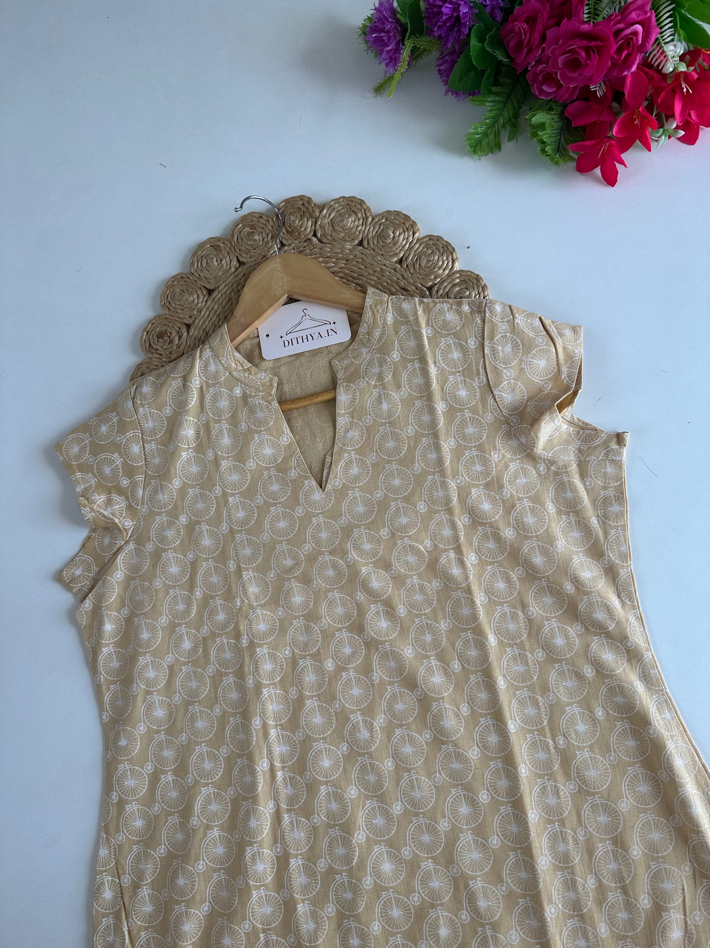D667-Cotton Aline Kurti