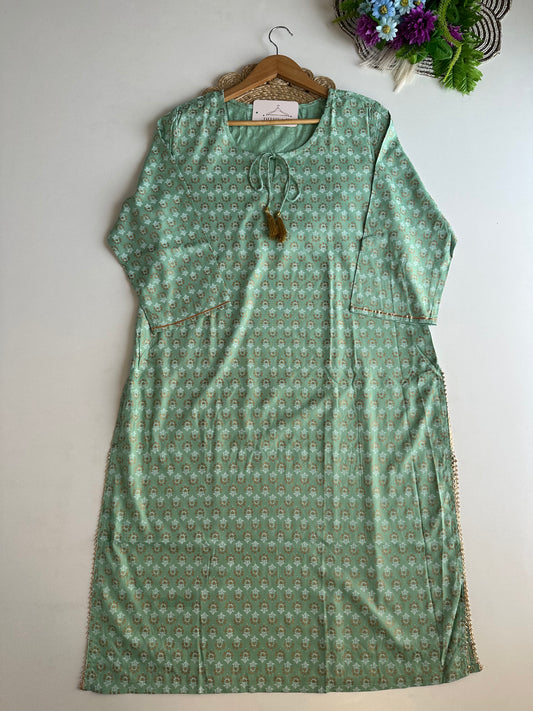 D669-Cotton straight Kurti