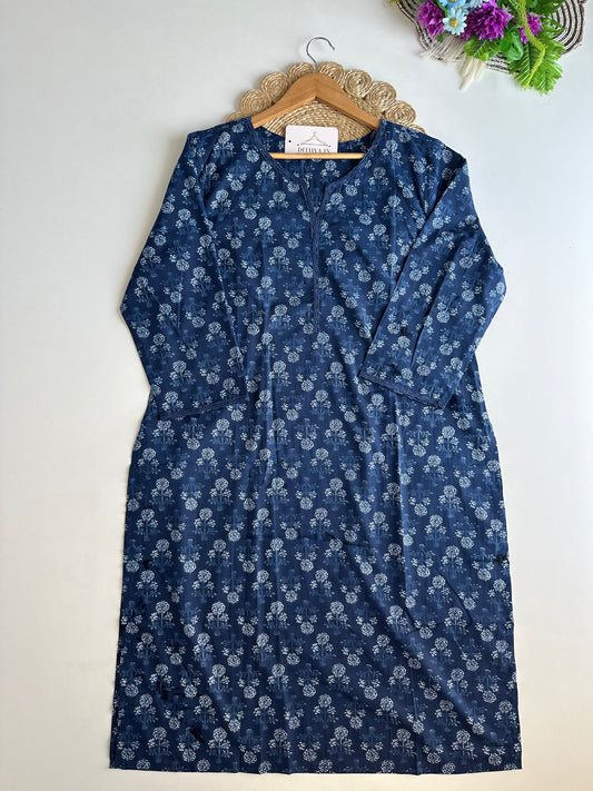 D688-Cotton straight Kurti