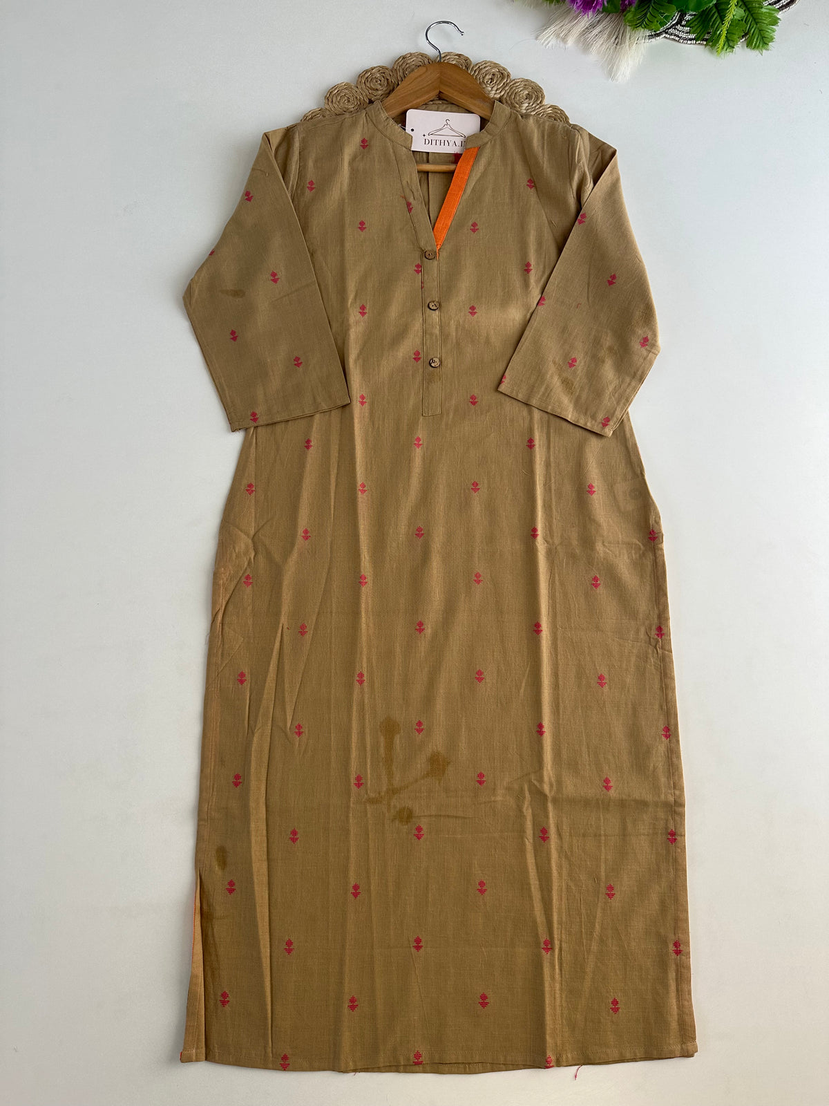 D677-Cotton straight Kurti