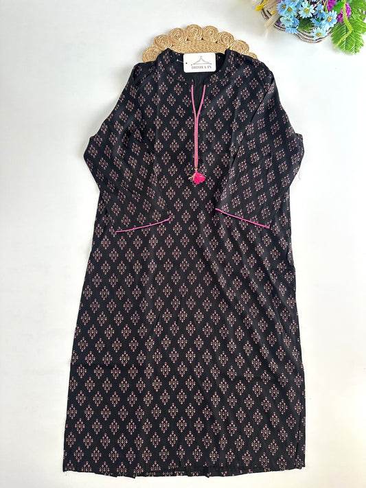 D702-Cotton straight Kurti