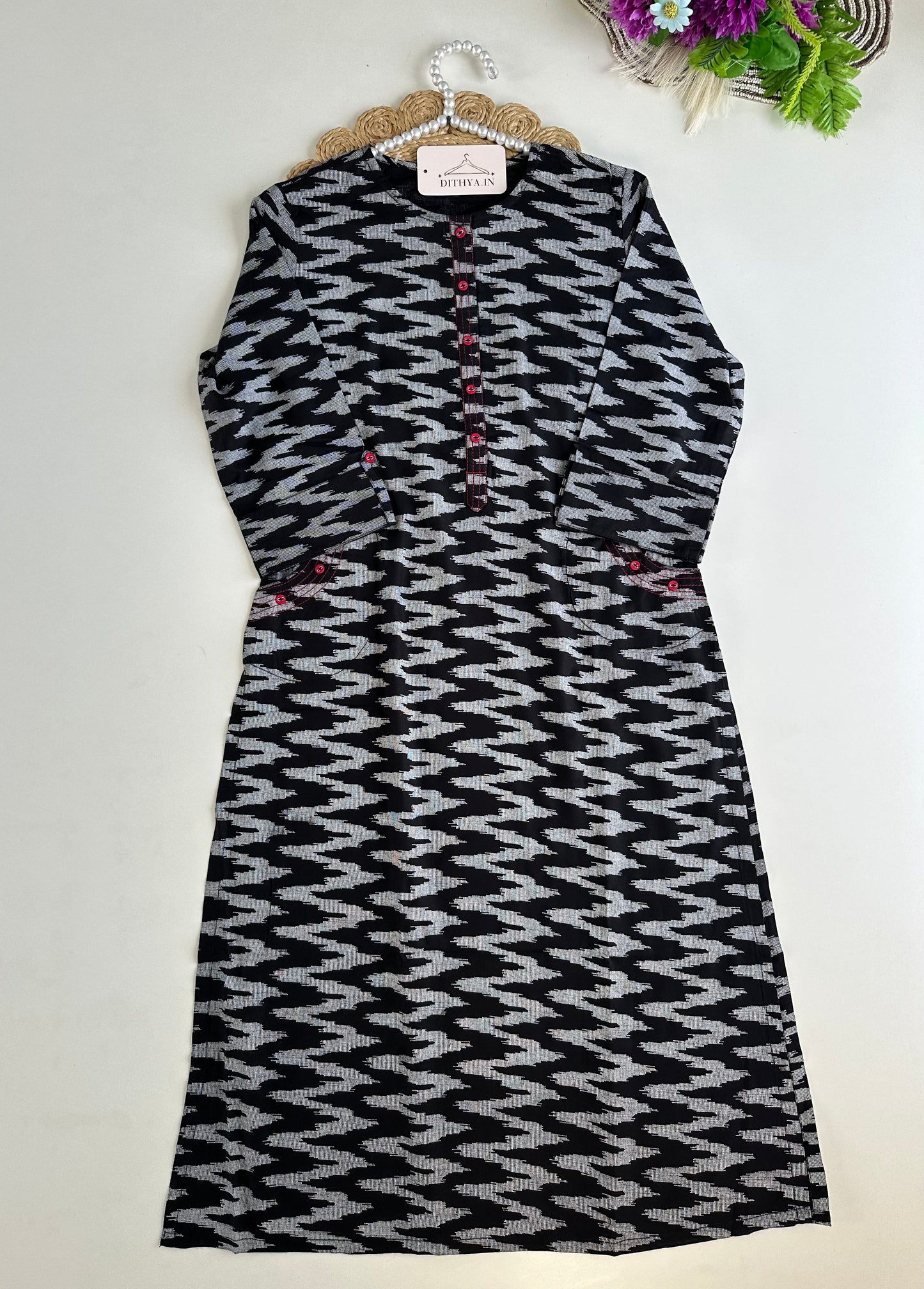 D712-Cotton straight Kurti