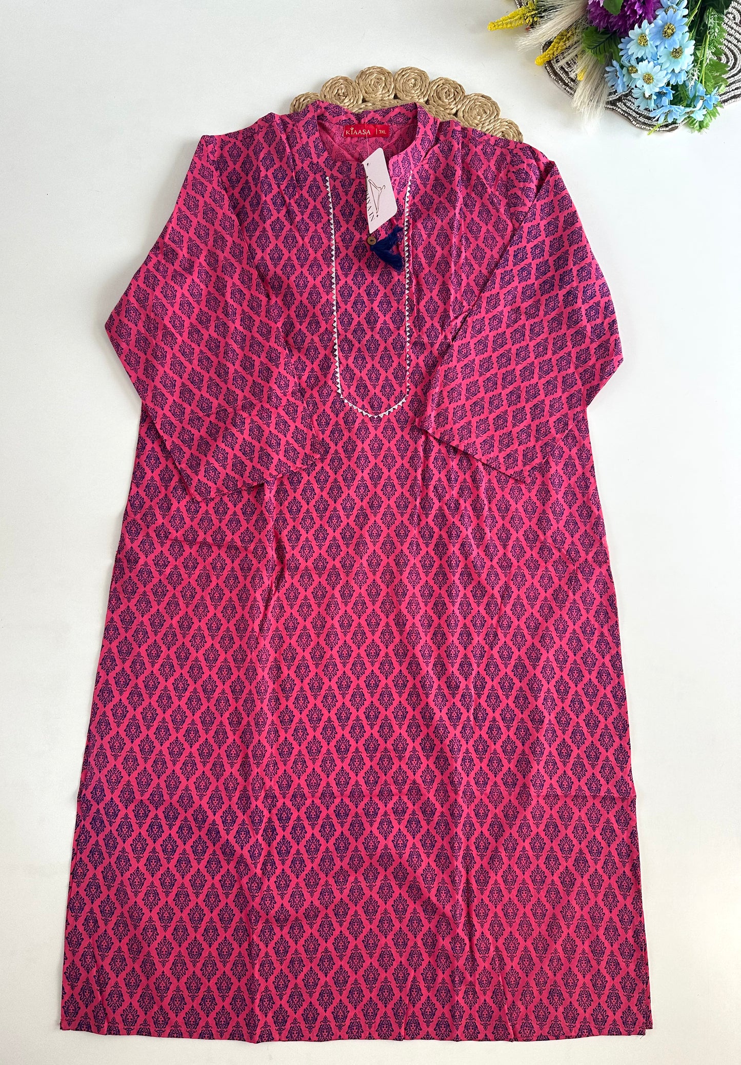 D722-Cotton straight Kurti