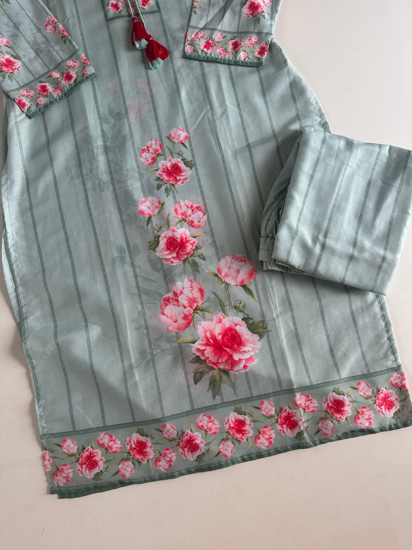 D742-Rayon straight Kurti with pants