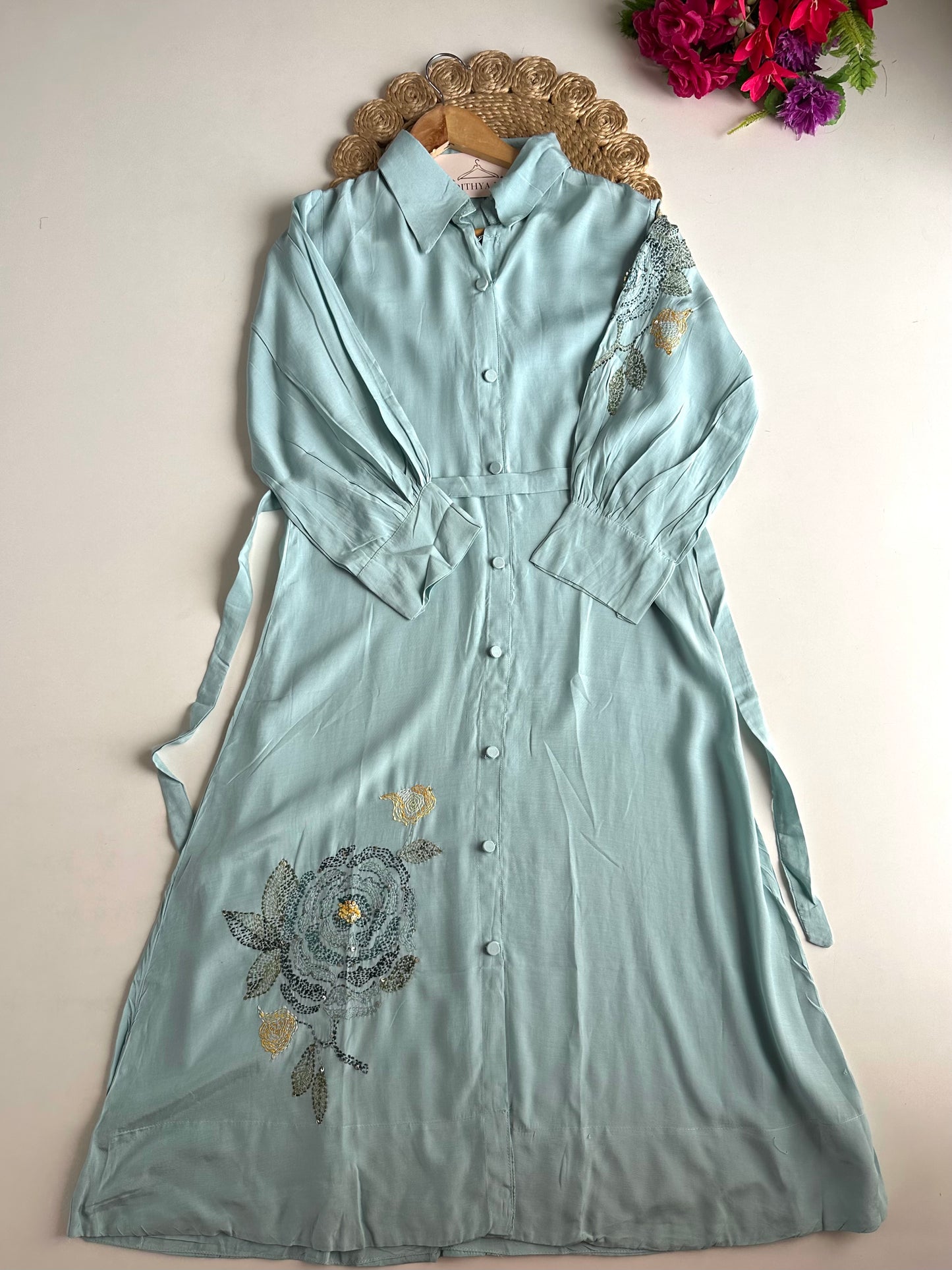 K720 - Muslin embroidered dress