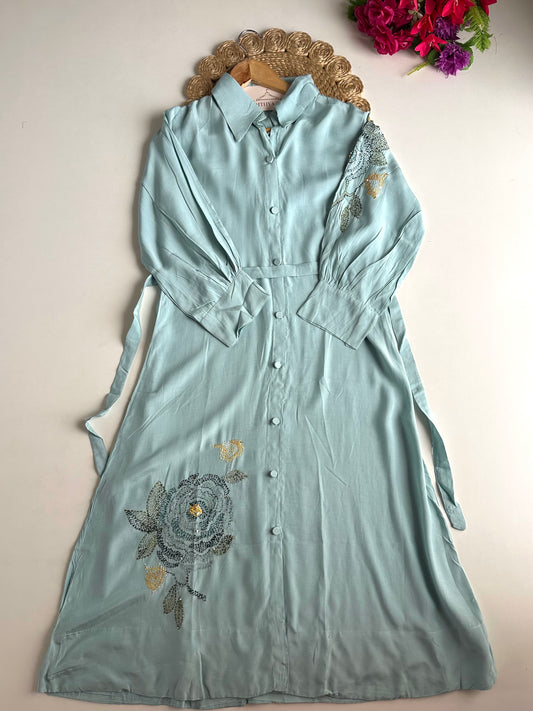 K720 - Muslin embroidered dress