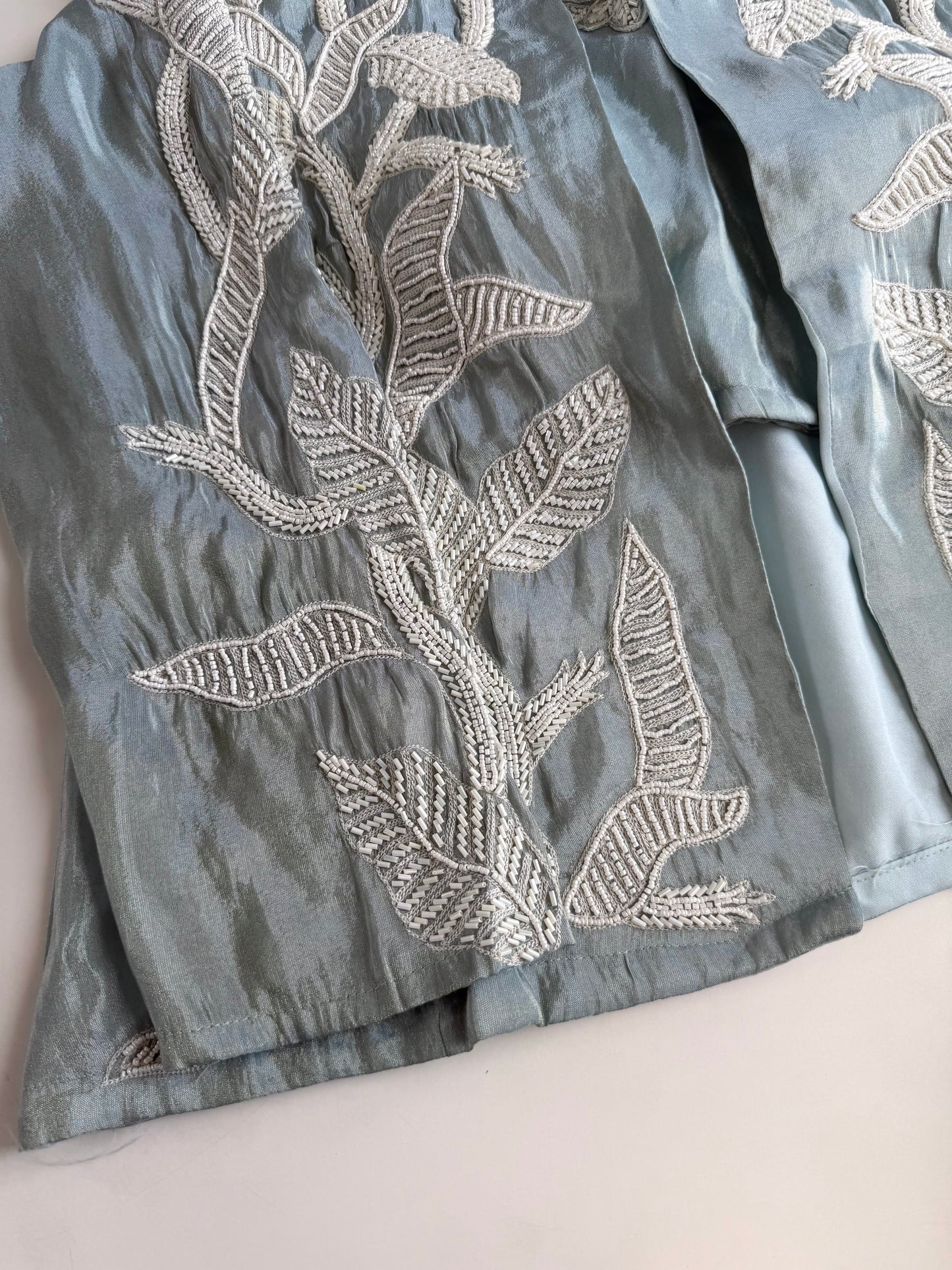 K249 - Tissue silk handwork jacket with inner and divider pants