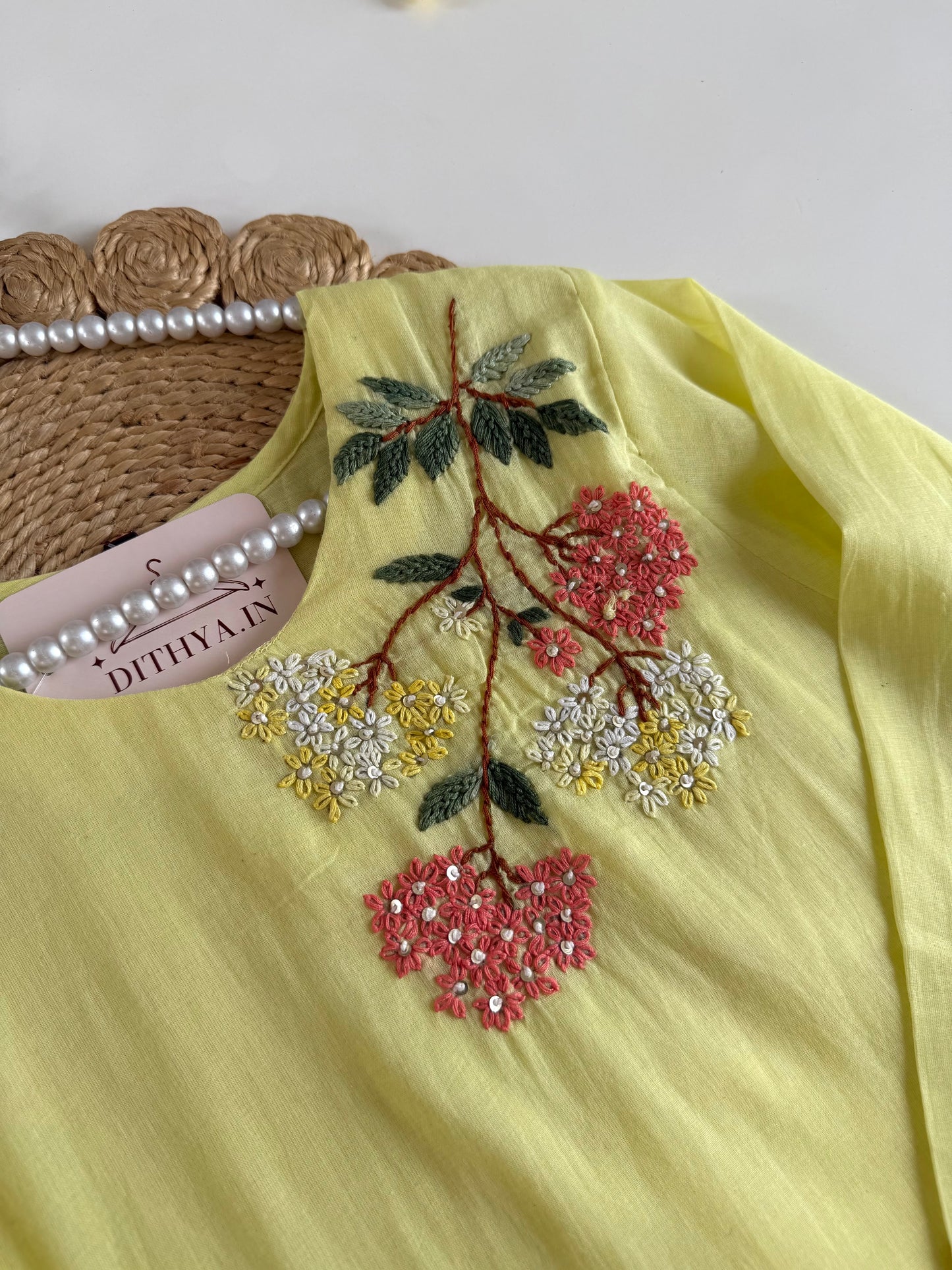 K662 - Mul cotton embroidered coord set