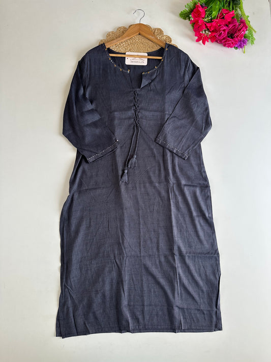 D646-Cotton  straight Kurti