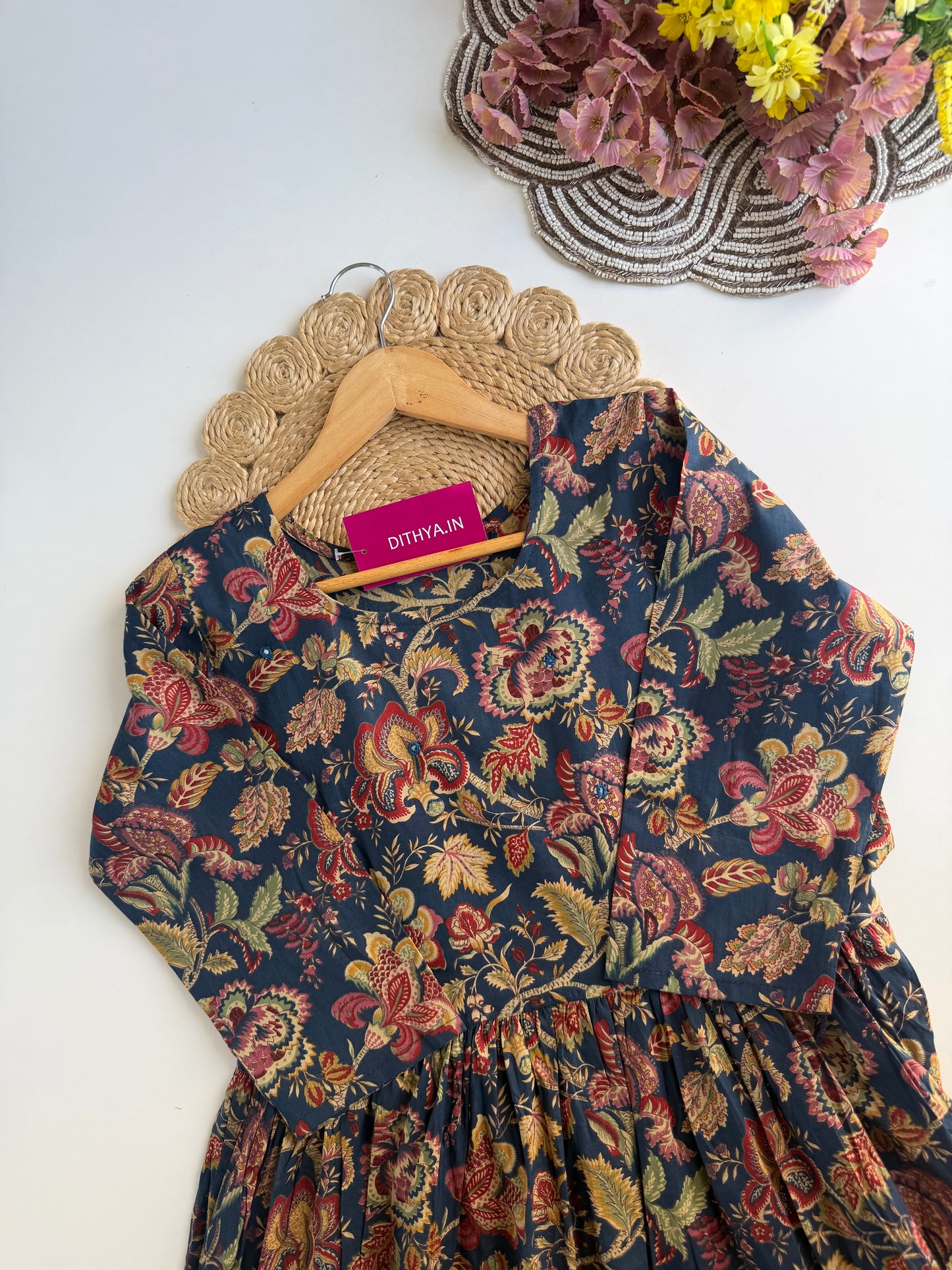 K359 - Mul cotton floral Anarkali