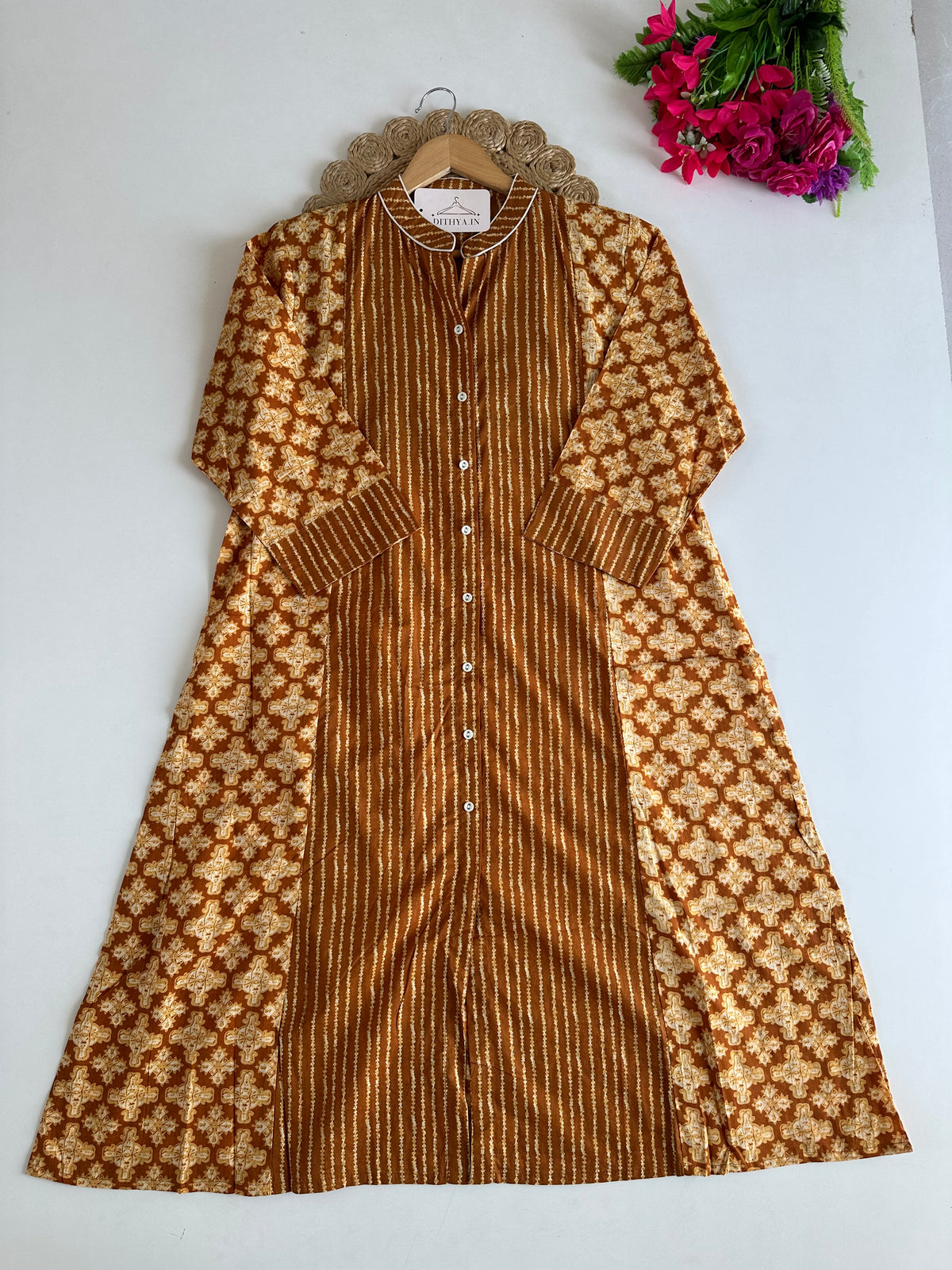 D622-Cotton Aline Kurti