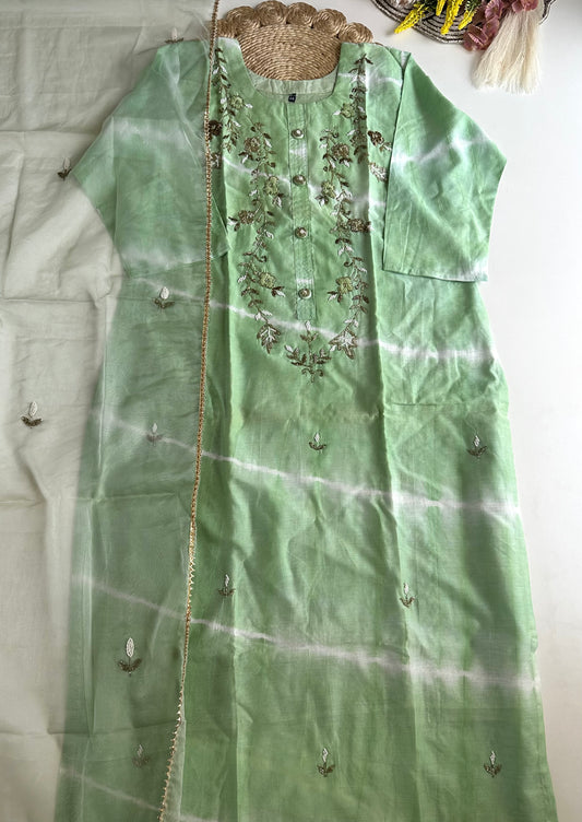 D442 - Dola silk straight Kurti with dupatta