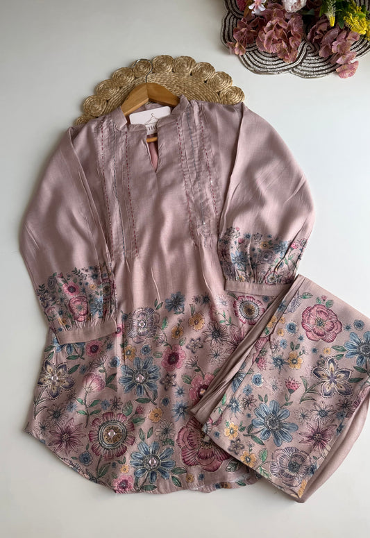 K092 - Muslin silk floral coord sets