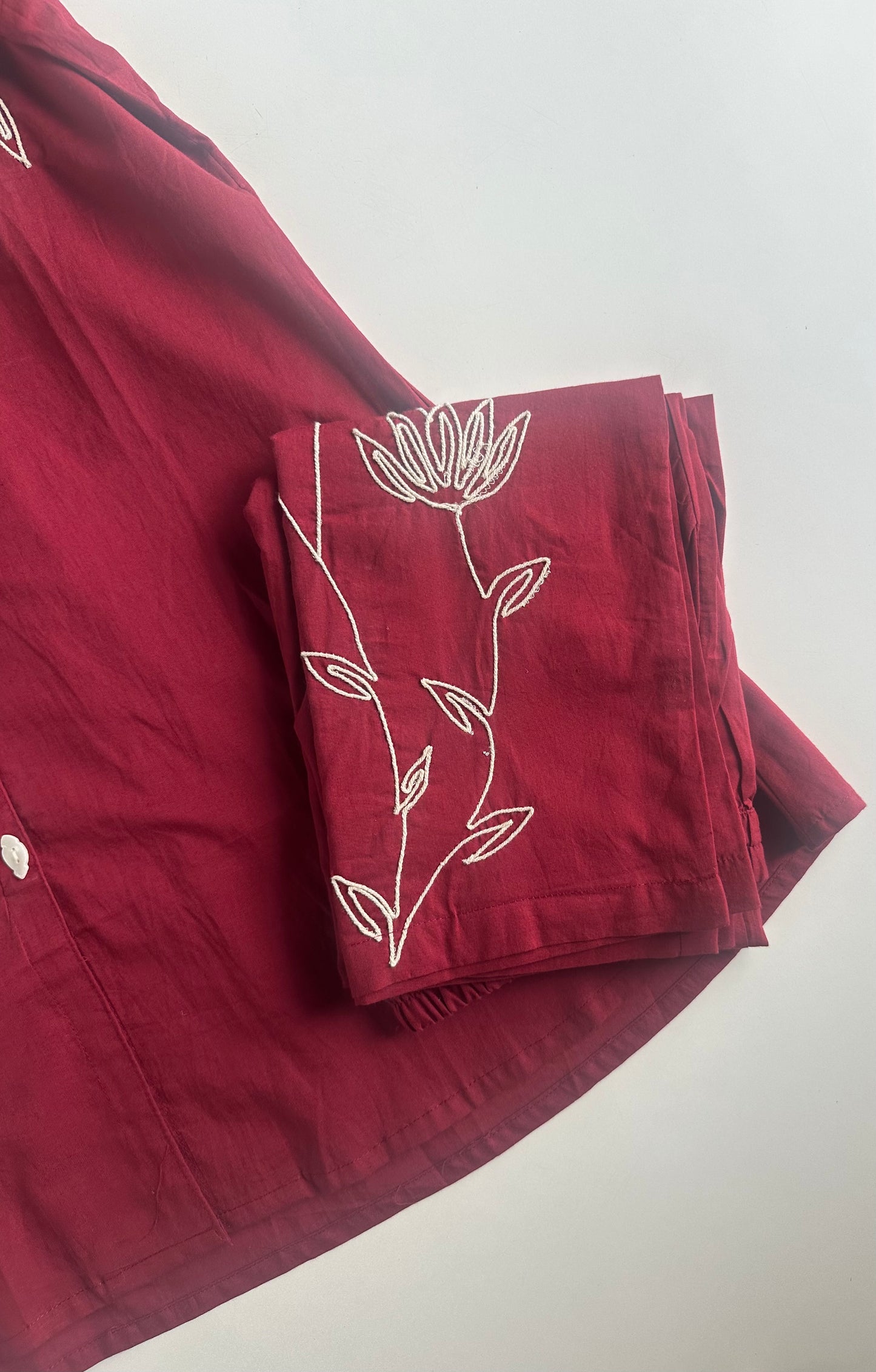 K721 - Mul cotton embroidered coord set