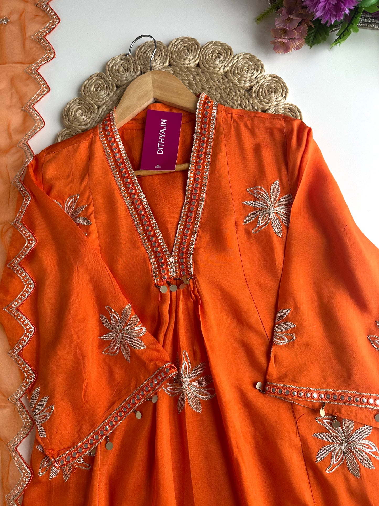 K299 - Russian silk zari Anarkali with pants and dupatta in 2 colours