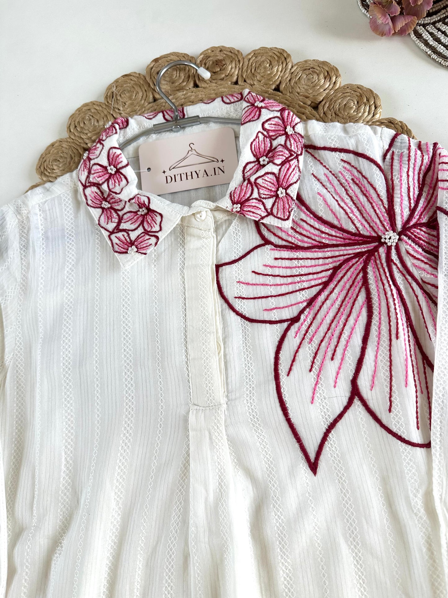 K688 - Mul cotton embroidered coord set