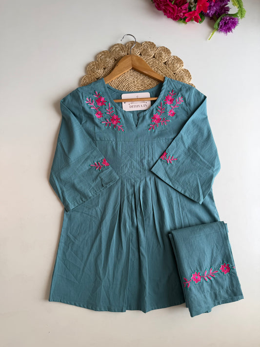 K623 - Mul cotton embroidered coord set