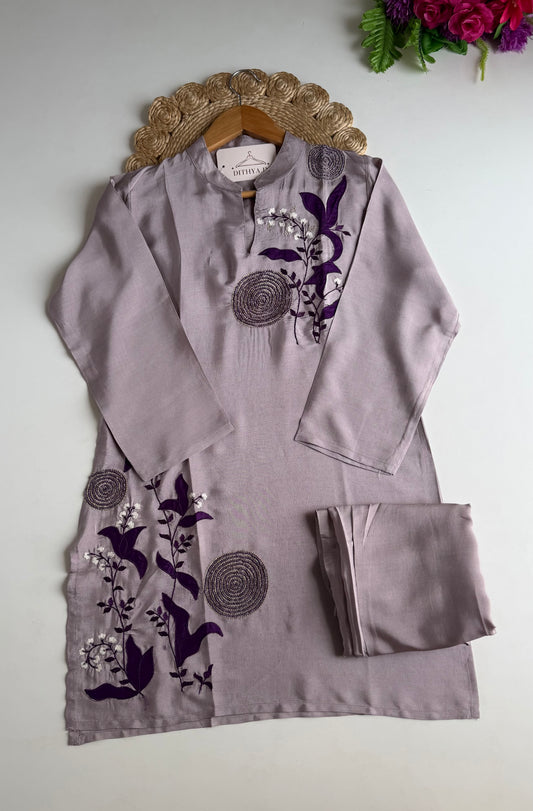 K291 - Muslin handwork coord set