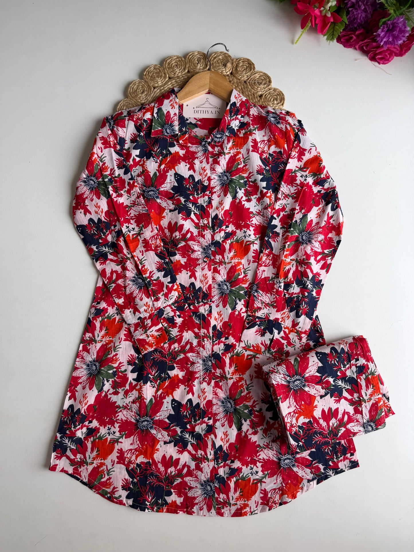 K647 - Mul cotton printed coord set