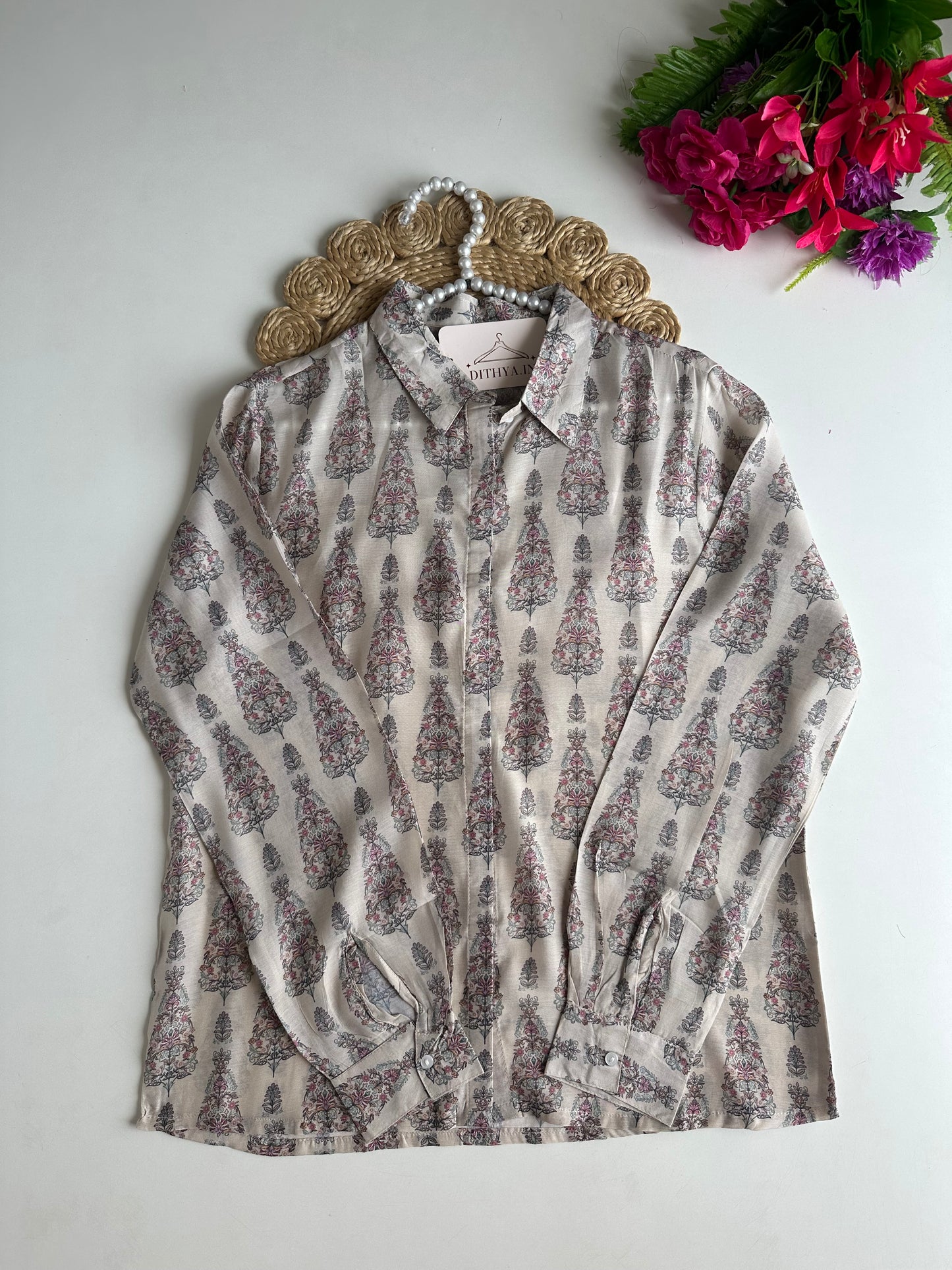 K719 - Muslin printed shirt
