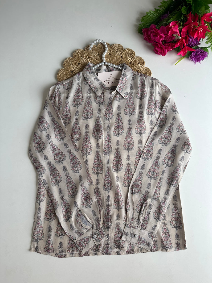 K719 - Muslin printed shirt