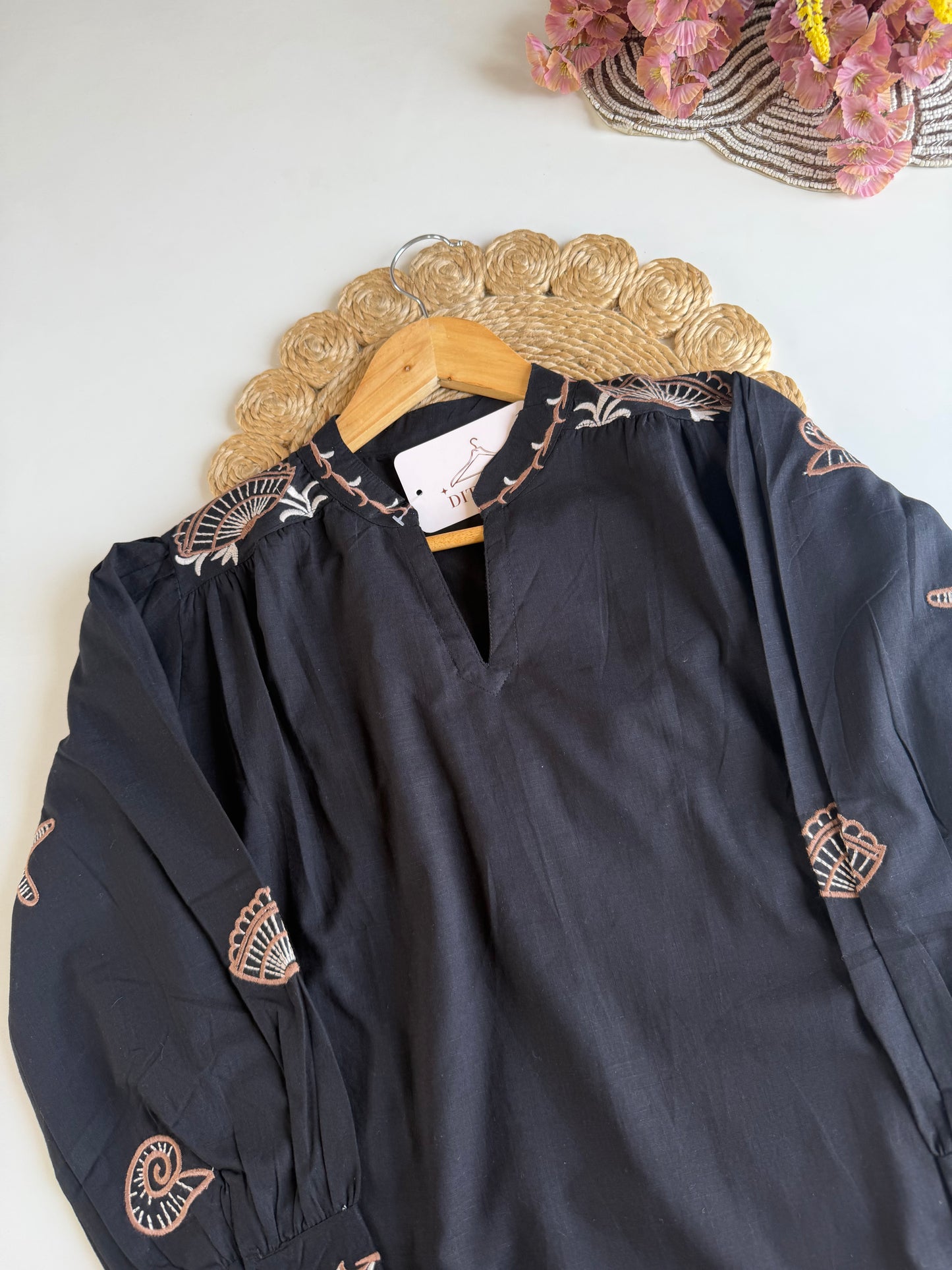 K303 - Mul cotton embroidered coord set