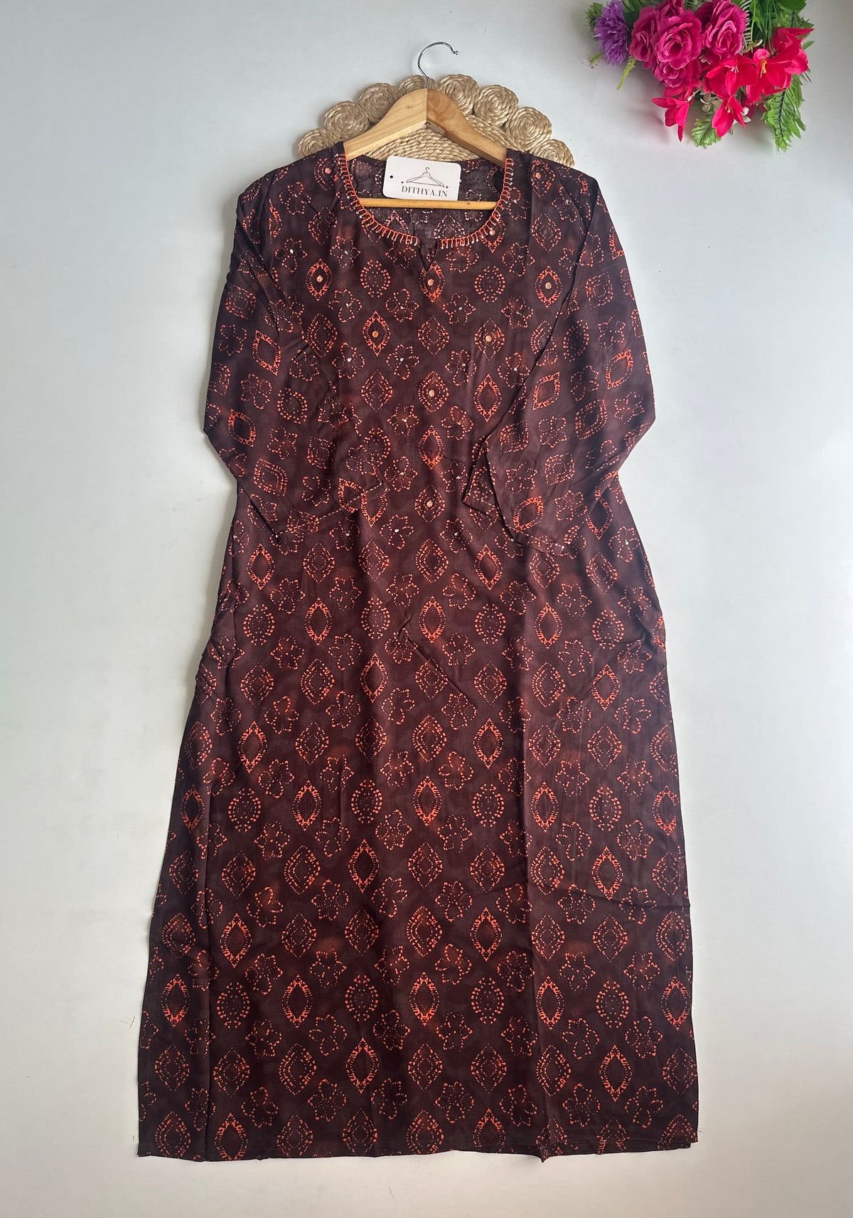 D627-Cotton  straight Kurti