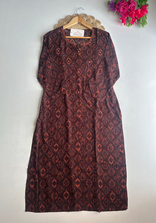 D627-Cotton  straight Kurti