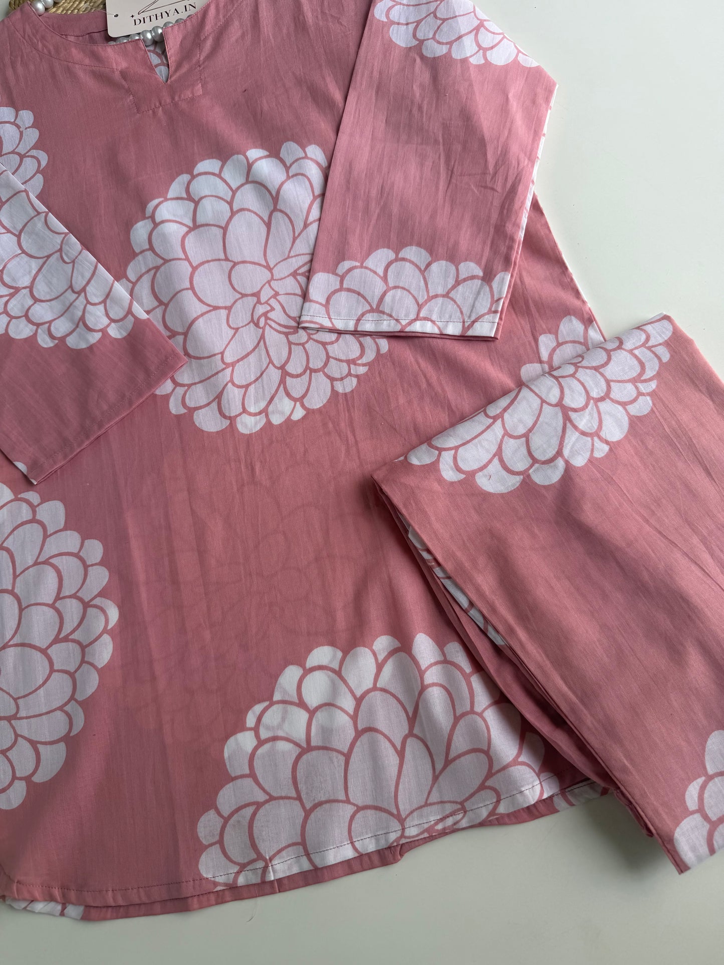 K318 - Mul cotton printed coord set