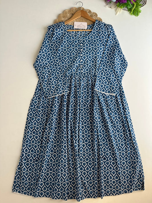 D654-Cotton Aline Kurti