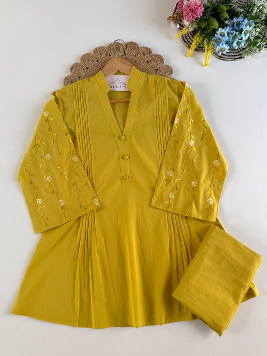 K537 - Mul cotton embroidered coord set