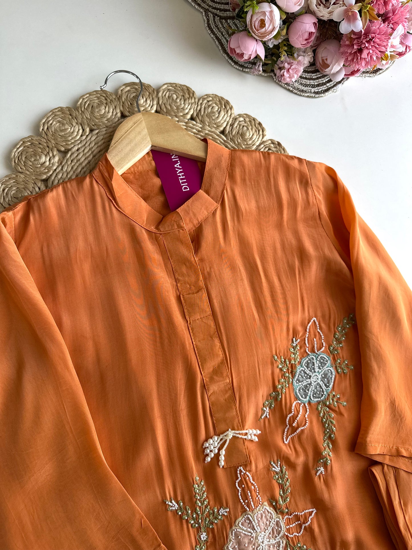 K021 - Pure crepe handwork coord set