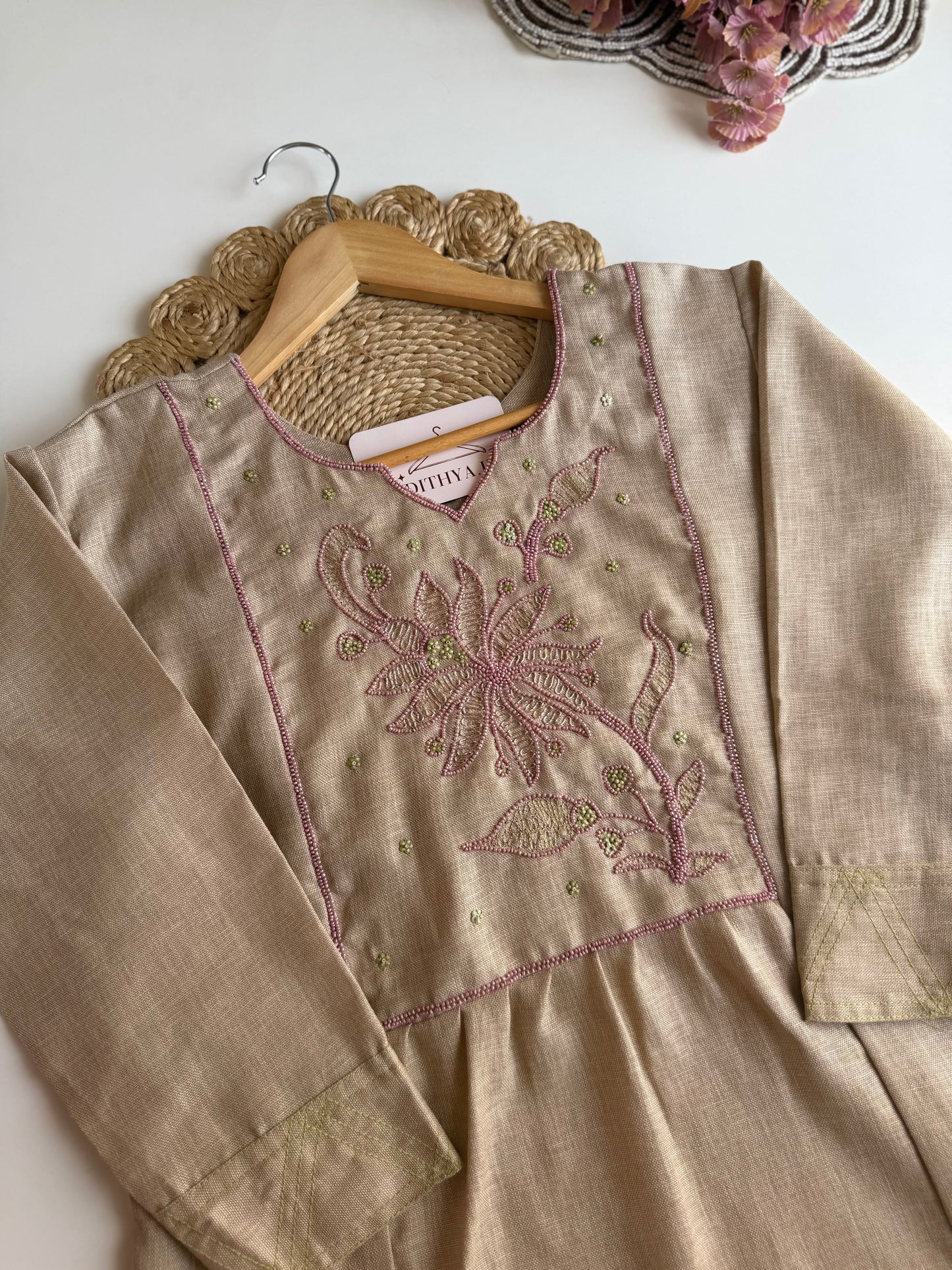 K270 - Linen cotton handwork coord set