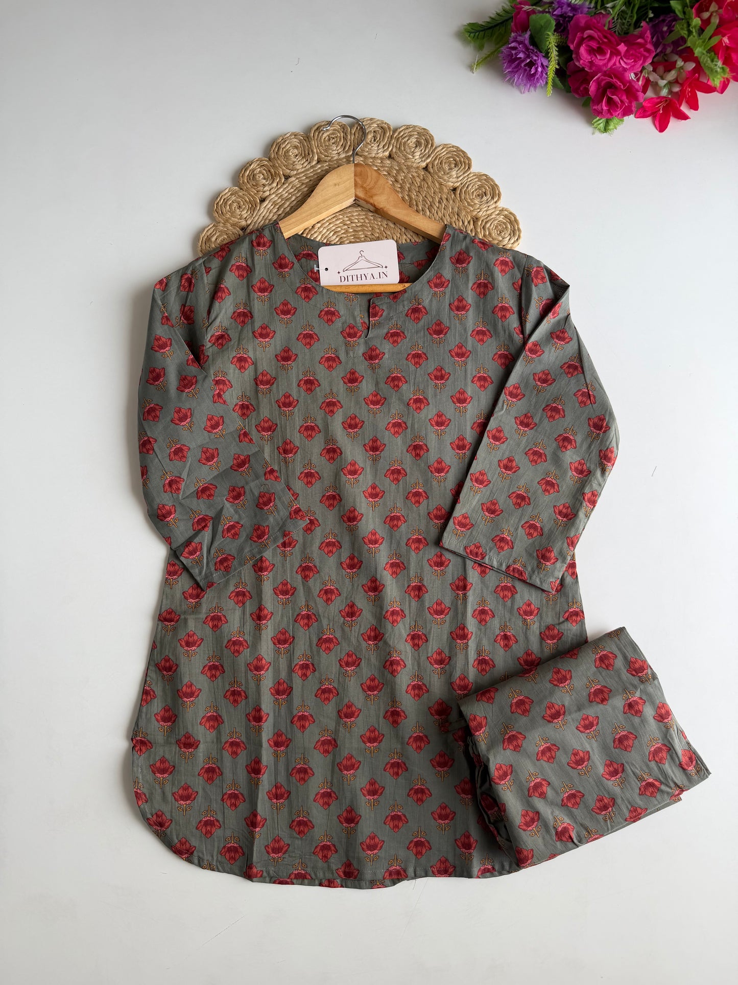 K617 - Mul cotton printed coord set