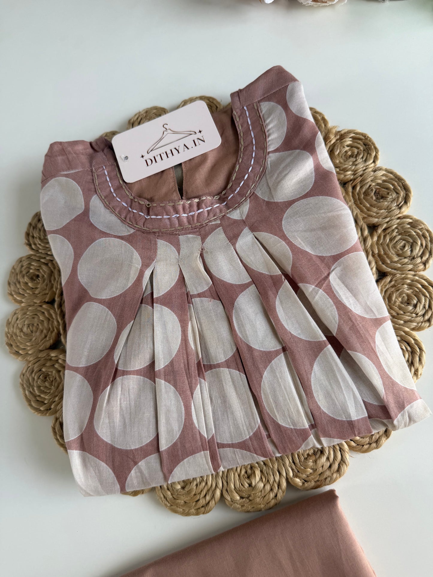 K255 - Mul cotton printed Aline Kurti with pants
