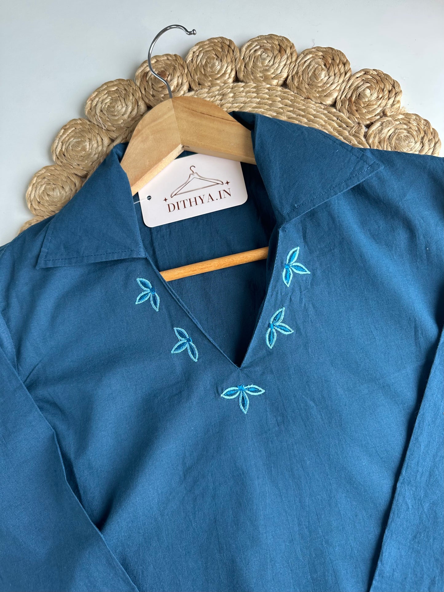 K071 - Mul cotton embroidered coord set
