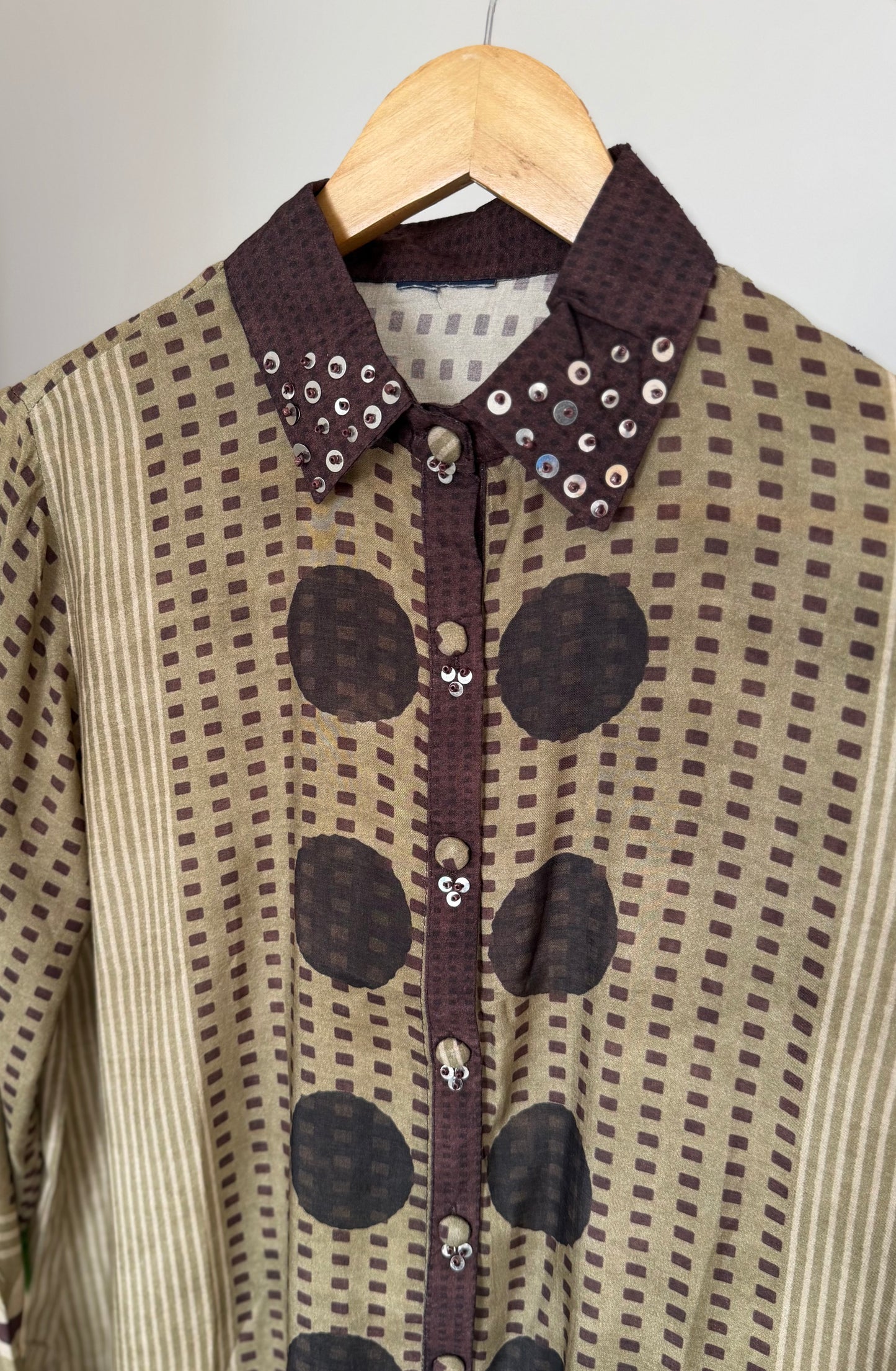 K400 - Pure crape Ajrakh shirt
