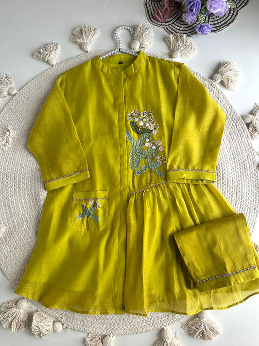 K428 - Mul Chanderi handwork coord set