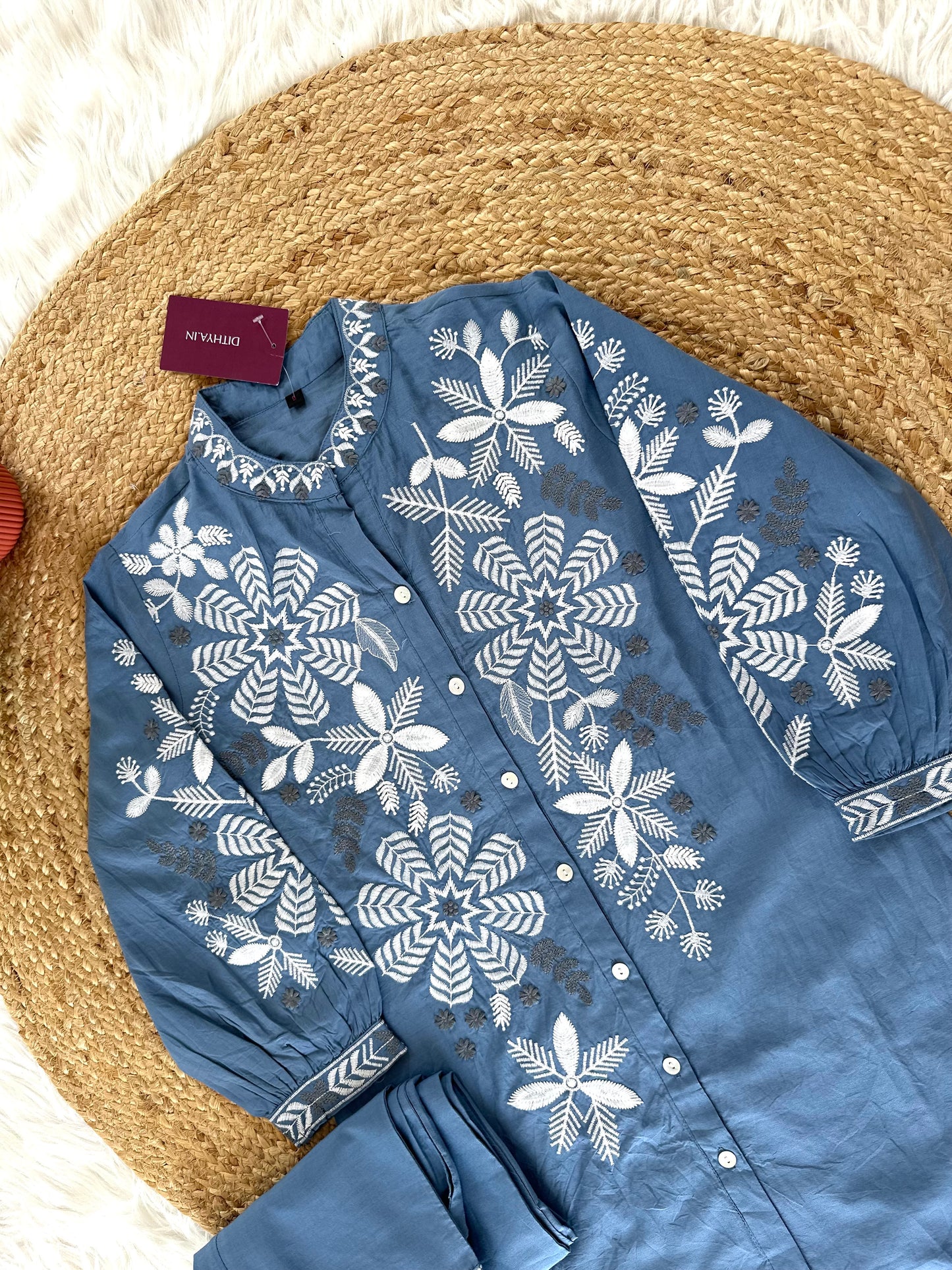 K335 - Cotton embroidered coord set