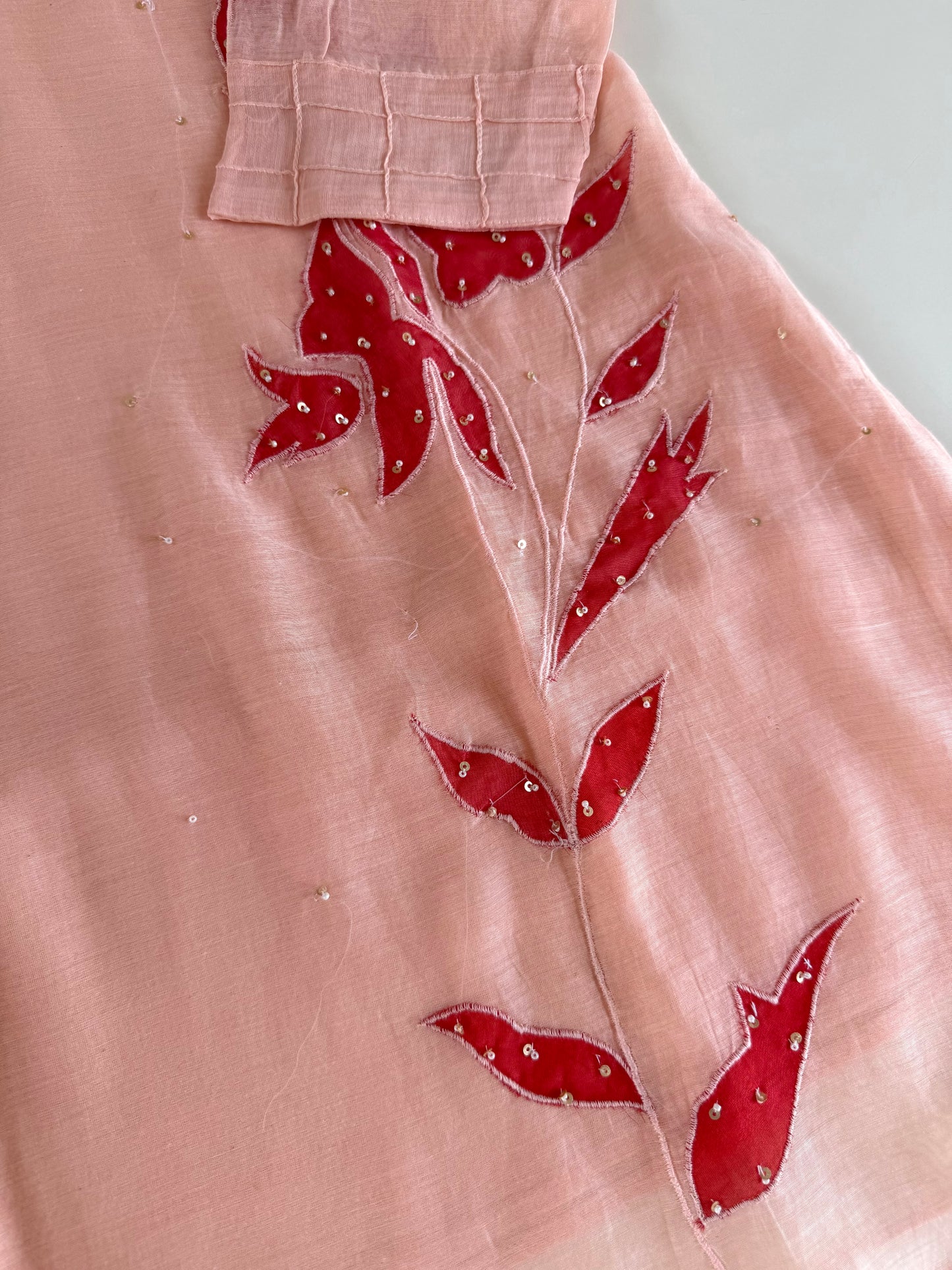 K515 - Mul chanderi appliqué coord set
