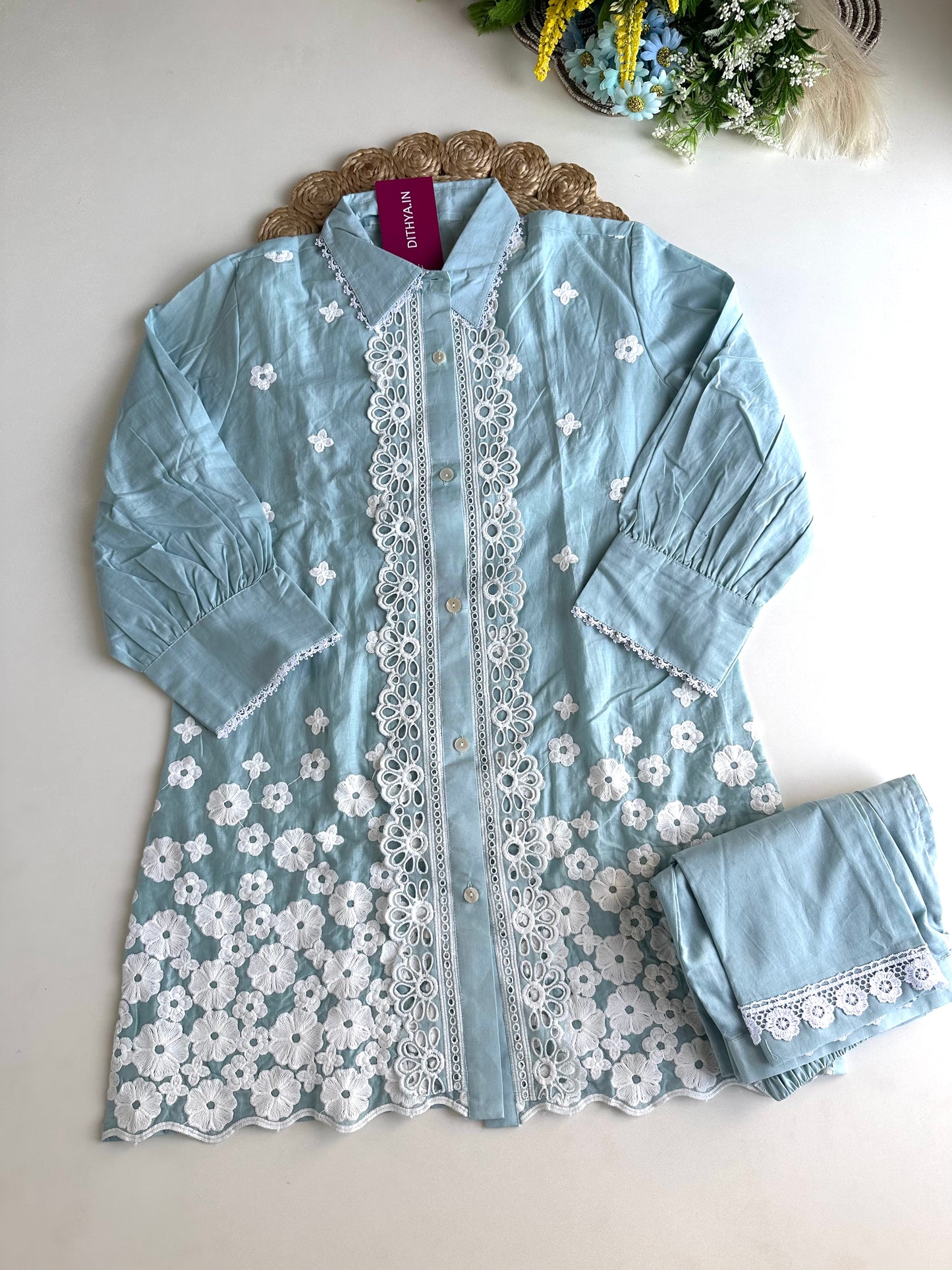 K302 - Cotton embroidered coord set