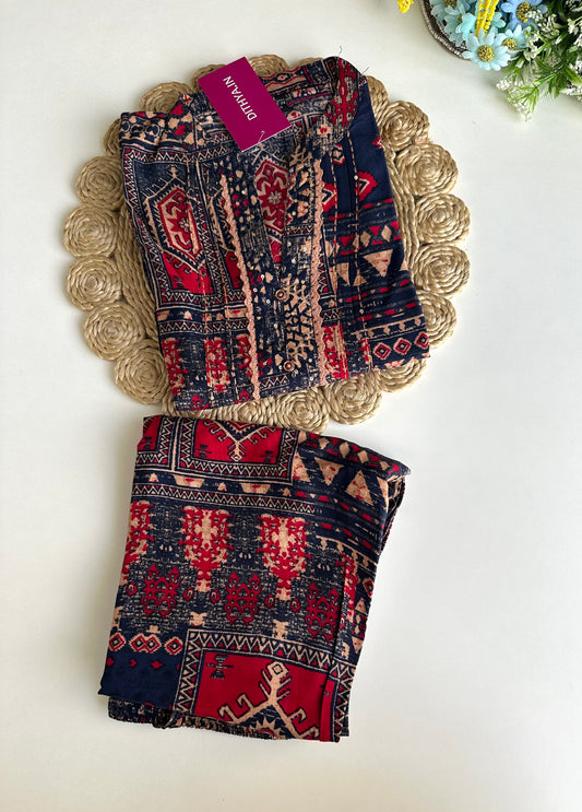 K168 - Muslin printed coord set