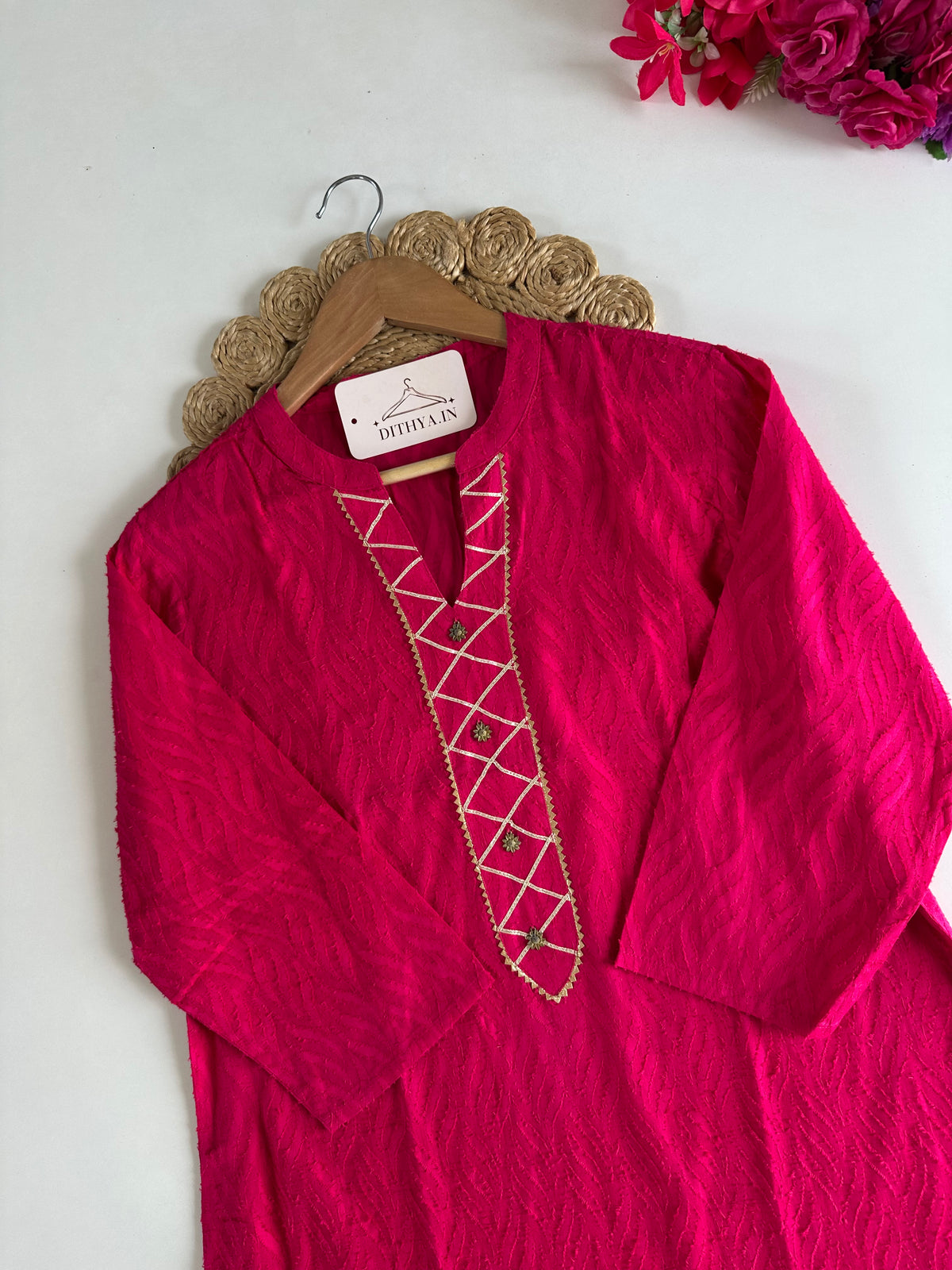 D758-Cotton straight Kurti
