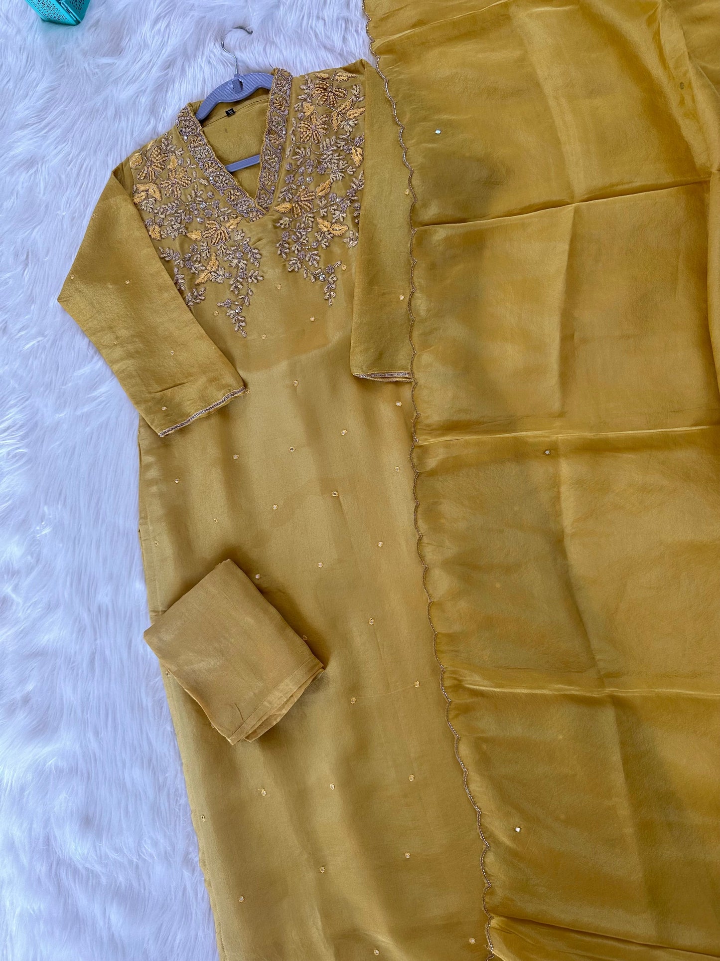 K178 - Tissue silk Kurti with kurti with dupatta