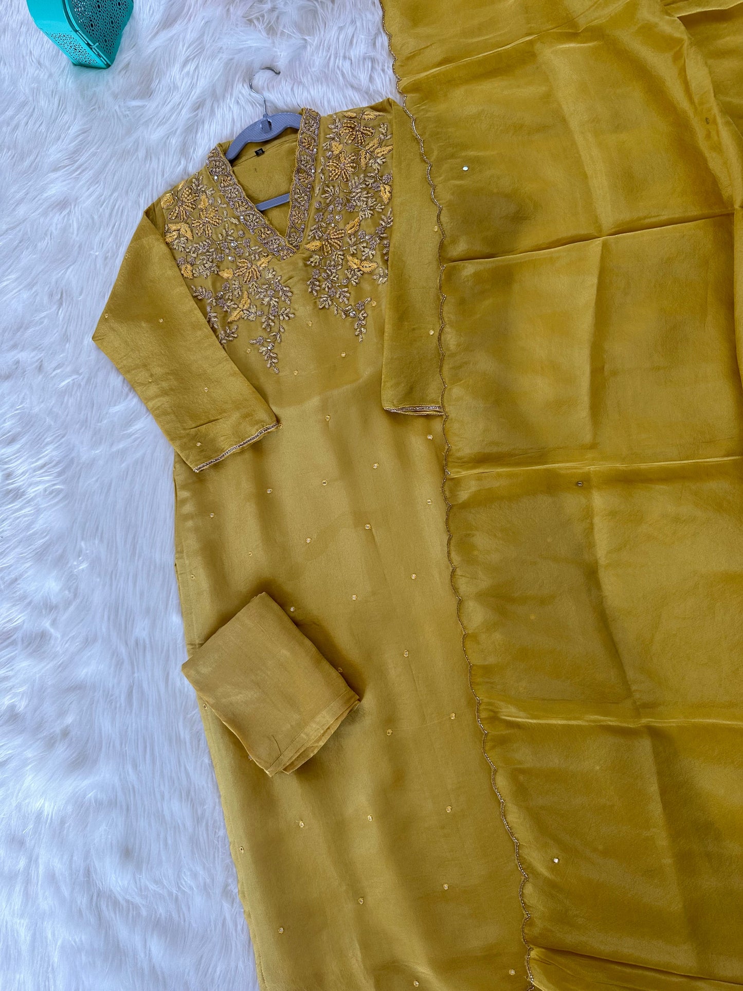 K178 - Tissue silk Kurti with kurti with dupatta