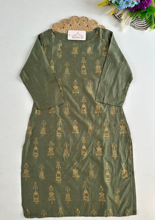 D699-Cotton straight Kurti