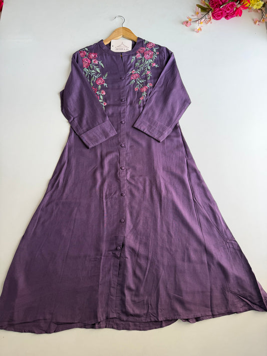 D728- Muslin Aline Kurti