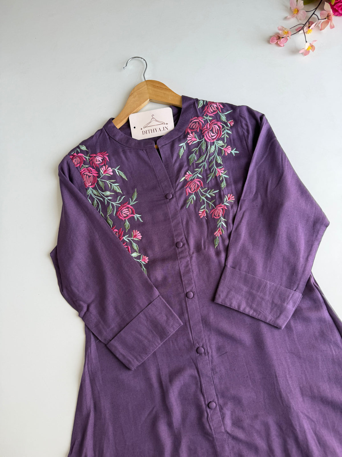 D728- Muslin Aline Kurti