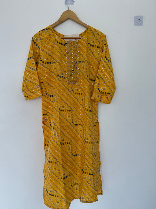 D784-Cotton straight Kurti